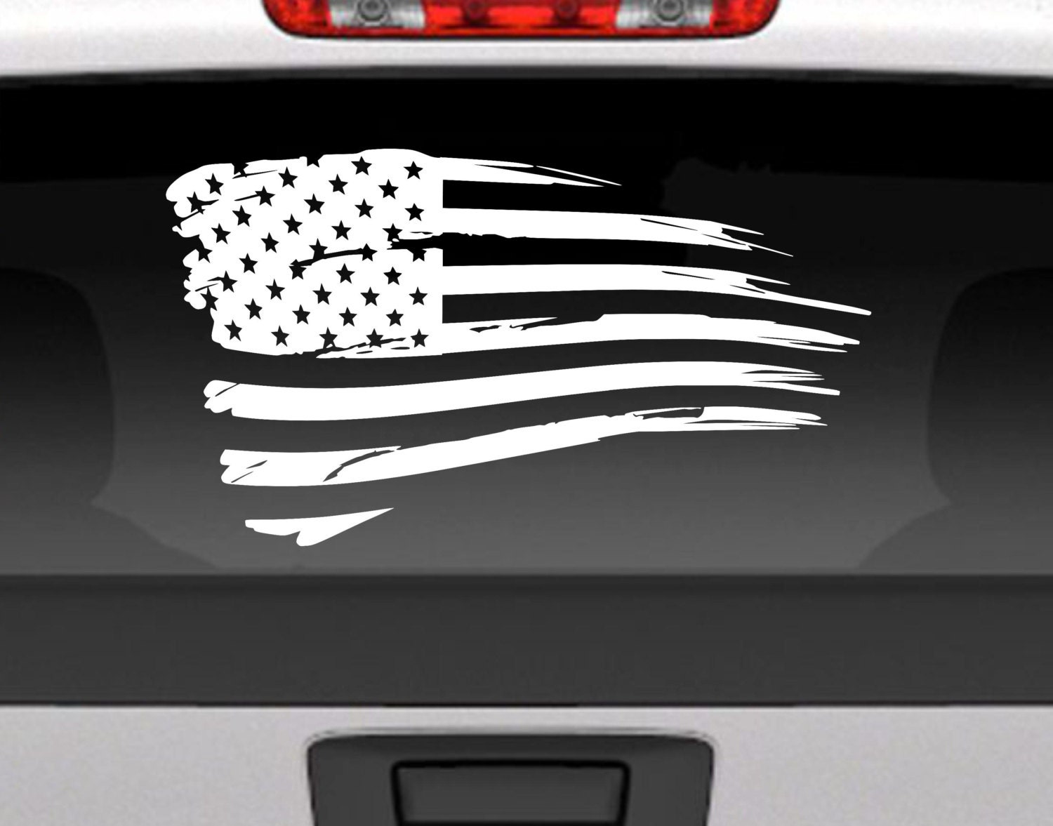American Flag Car Window Decal