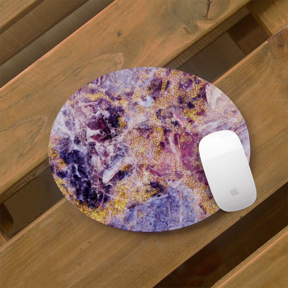 Violet Marble Mouse Pad Marble Mousepad by CreativeMacBookCases