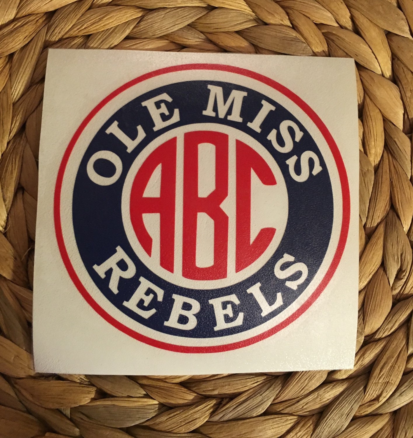 Ole Miss Rebels Monogrammed Vinyl Decal By MiltonMonograms On Etsy