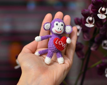 plush monkey keychain