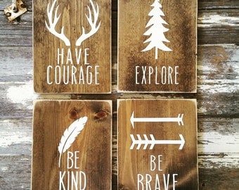 Woodland Nursery Decor | Rustic Decor | Cottage Home Decor | Wood Sign | Country Home | Wall Hanging | Childrens Room Decor