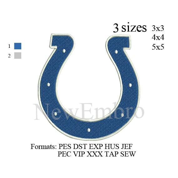 Indianapolis Colts Logo Embroidery Design Machine by NewEmbro
