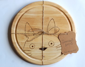 My Neighbour Totoro Chopping Board - Studio Ghibli - Kitchen - Wooden - Eco - Utensils - Cheese Board - cutting board - Kitchenware - Chop