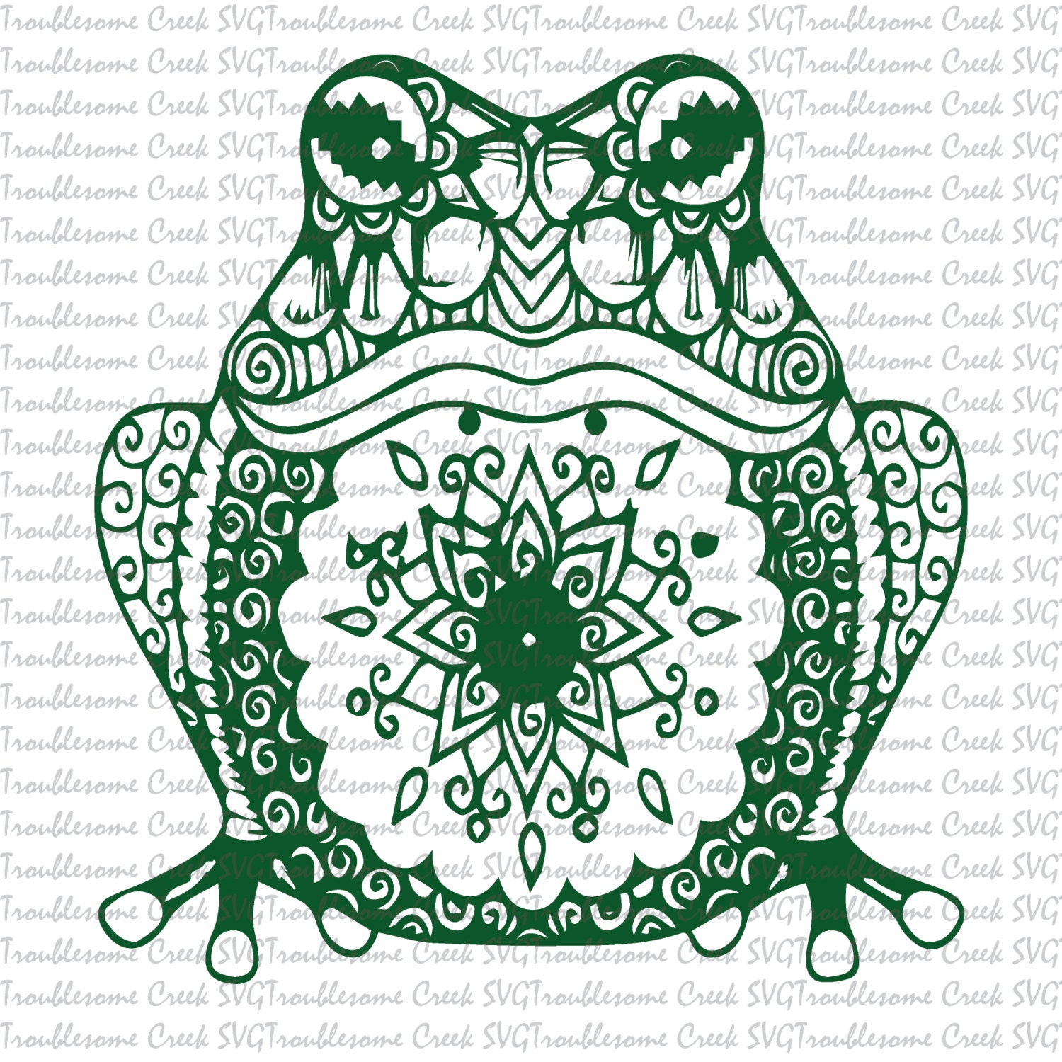 Download Tribal Frog Mandala Zentangle SVG Silhouette Cricut