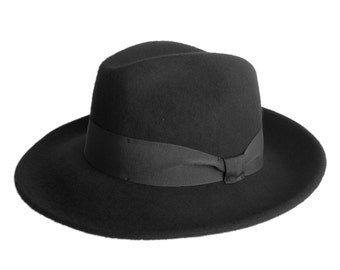 Felt Borsalino Hat Craft model-black