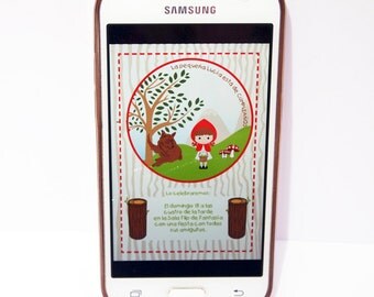 Digital invitation birthday little Red Riding Hood