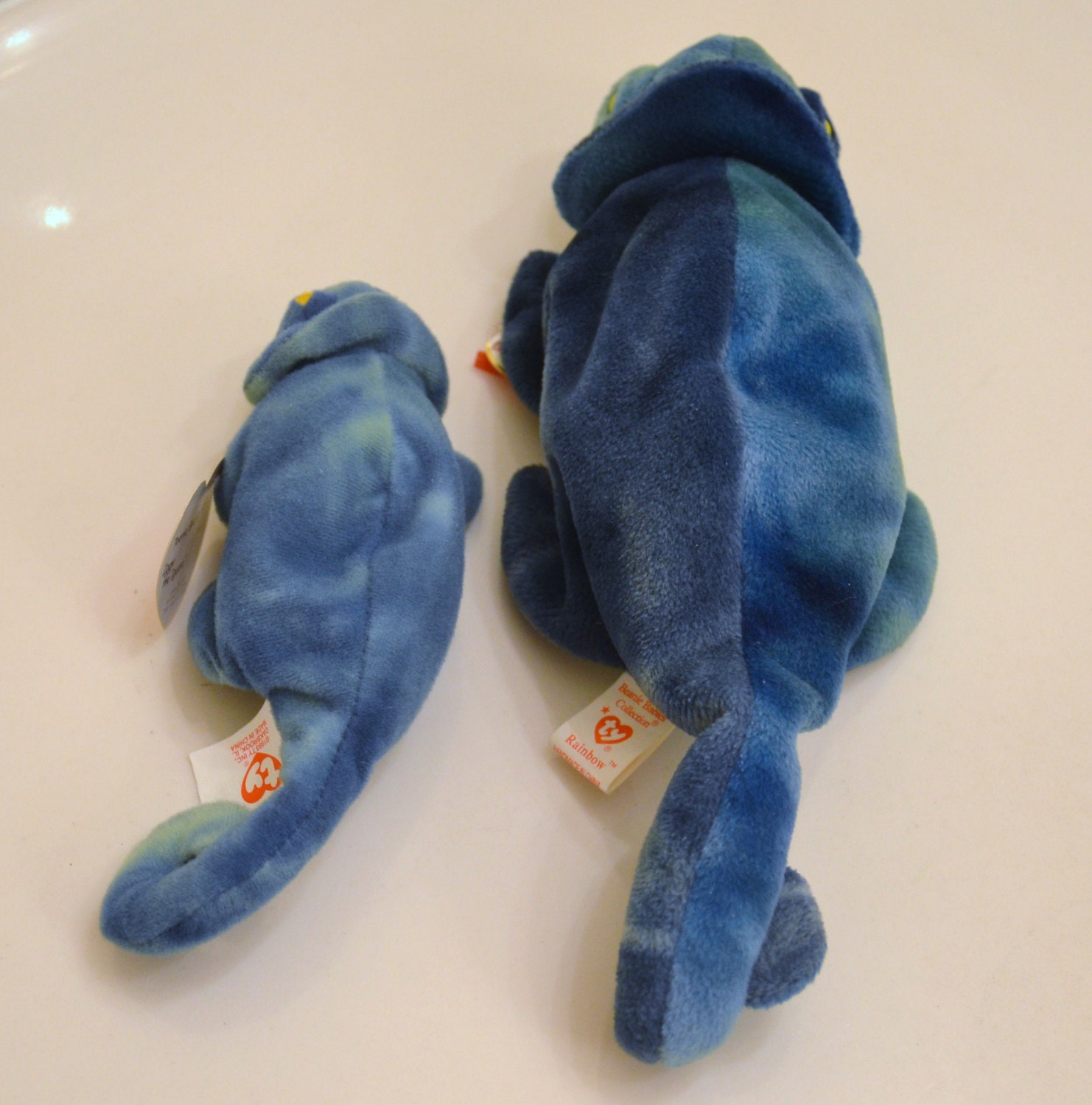 Rainbow and Iggy Ty Original Beanie Baby Iguanas by Getchaboy