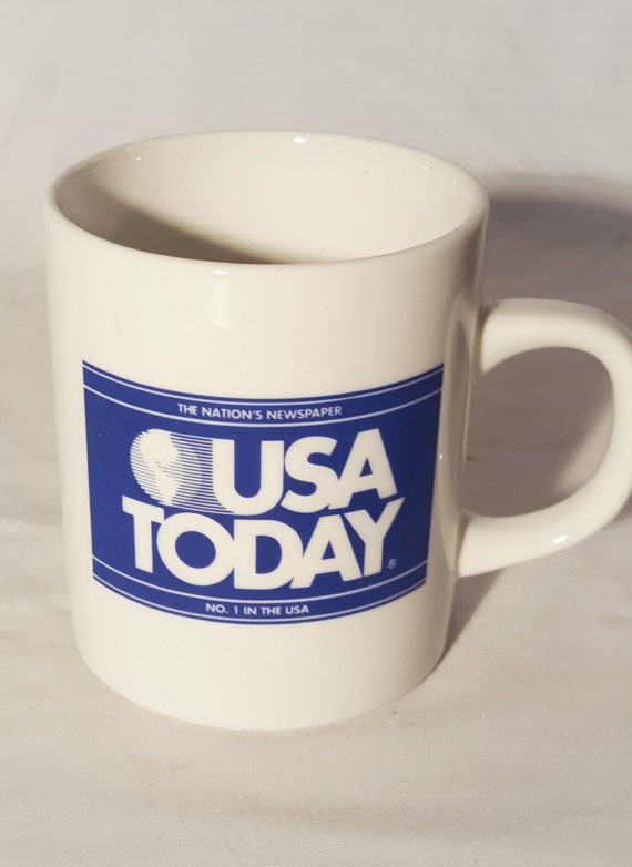 Vintage Usa Today Newspaper Coffee Mug Cup By Hailleyscloset