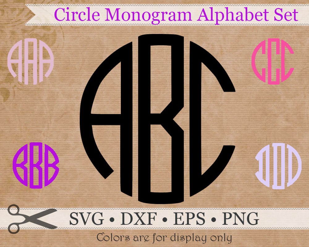 Download Circle Monogram SVG EPS DXF Png Files Circle by ...