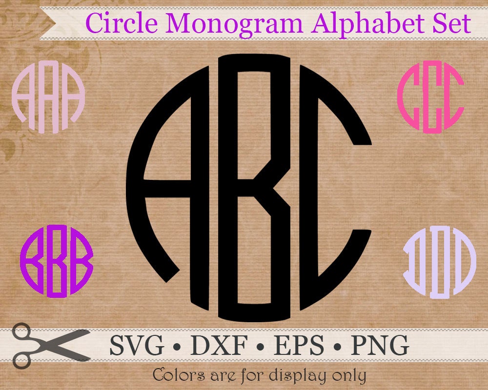 Circle Monogram SVG EPS DXF Png Files Circle by DigitalEffectSVG