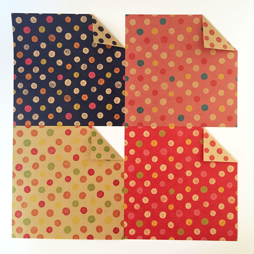 Download Origami Paper Sheets - Double-Sided Kraft Chiyogami Paper ...