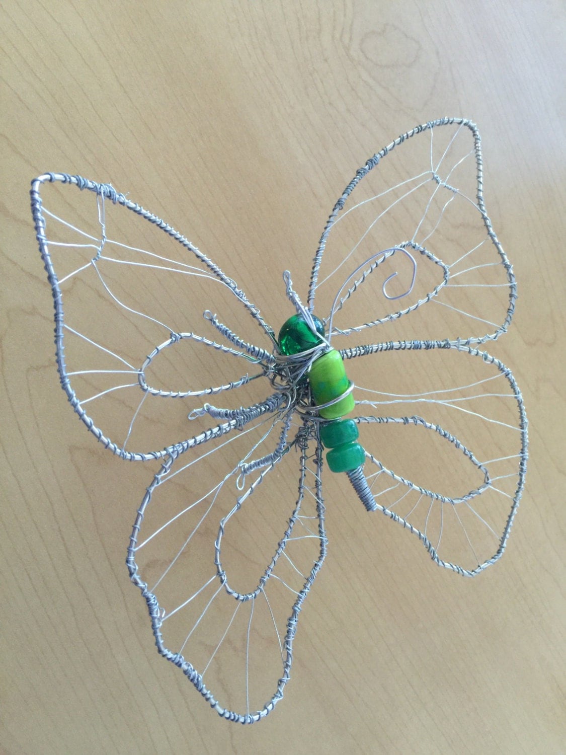 Butterfly Wire/Bead Sculpture BEAUTIFUL and large sculpture