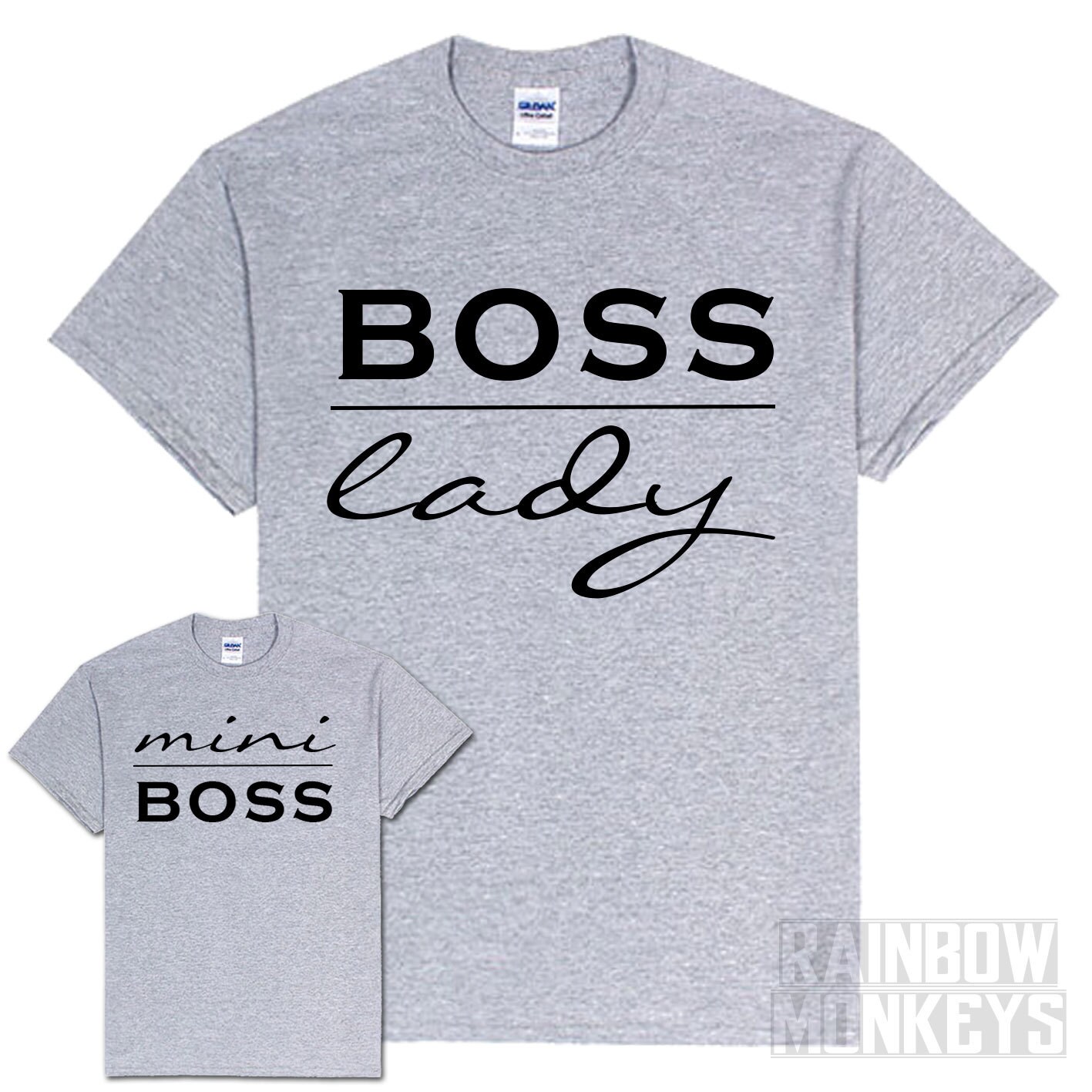 boss lady and mini boss t shirts