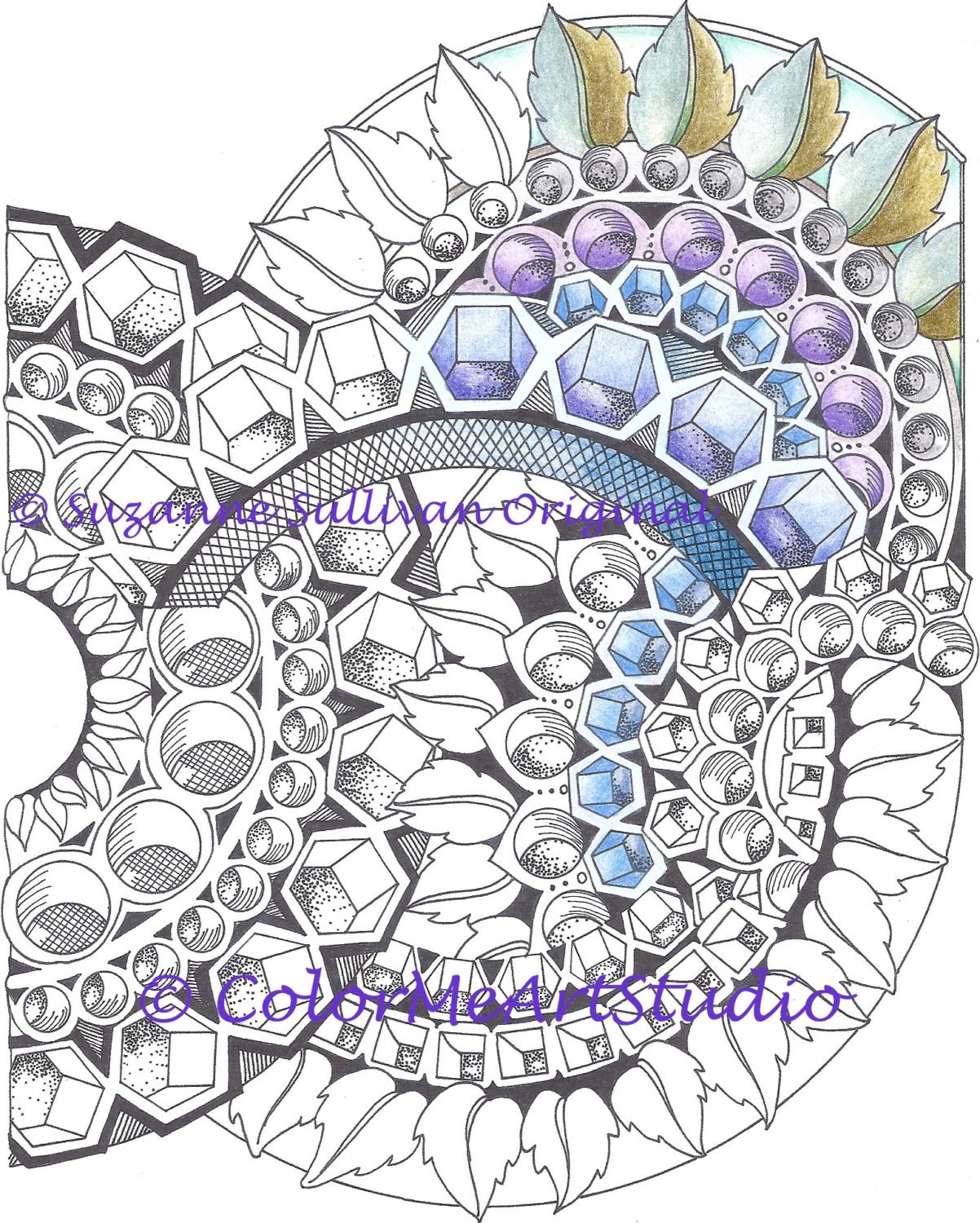 Adult Coloring Page Printable Download 3D Coloring Page