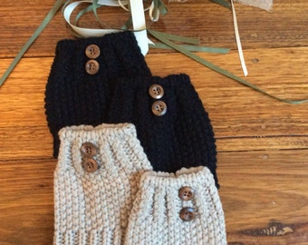 Soft and warm pair of boot cuffs / button boot cuffs / boot socks / boot toppers / boot warmers