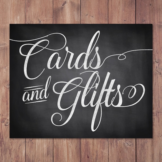 Cards and Gifts printable wedding sign Rustic by ...