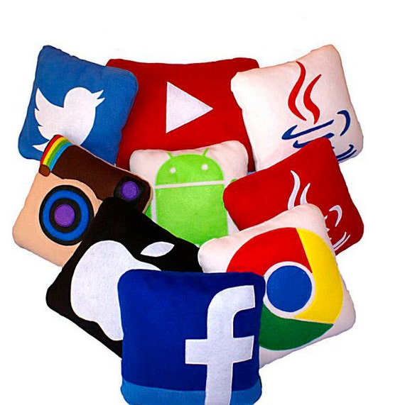 Items similar to Pillow App icon and pillow sosial network on Etsy