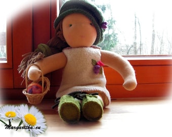 lovely handmade waldorf doll Sara 15-3/4", waldorf baby doll, waldorf girl doll, large waldorf doll, steiner doll, cloth doll, handmade doll
