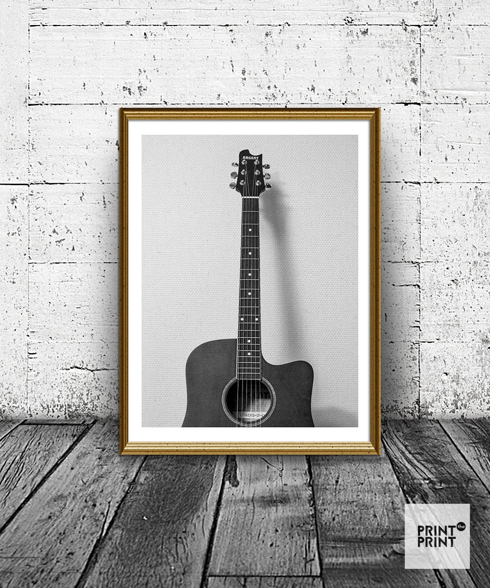 Guitar Print Musical Instrument Poster Music Photo