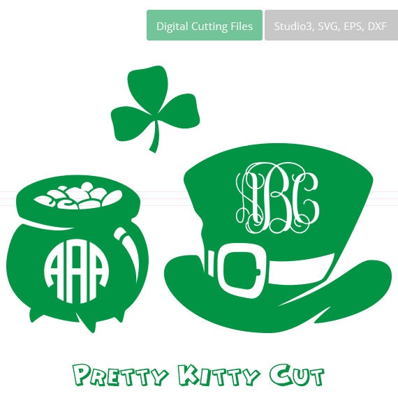 Download St. Patrick's Day SVG Monogram Frames instant download cut