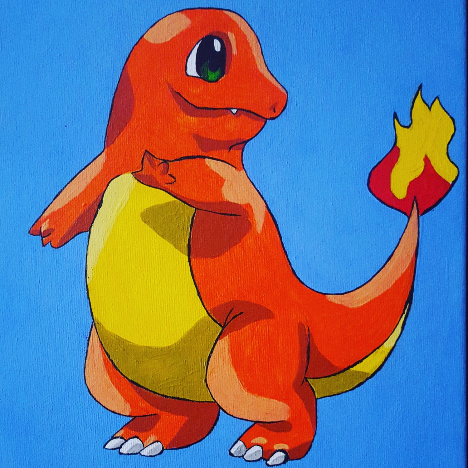 Charmander Pokemon Acrylic Hand Painting