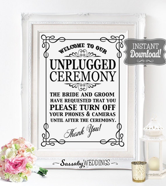 printable unplugged ceremony