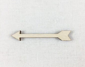 Wood Arrow Shape, Unfinished Wood Arrow Laser Cut Shape, DIY Craft Supply, Many Size Options