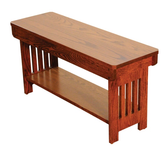 Amish Handcrafted 3 FT Mission Style Bench Built Form SOLID