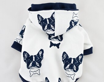 Handmade Dog Hoodie (clothes for small size dogs) dog sweater, Dog clothes, Pet clothing, French bulldog