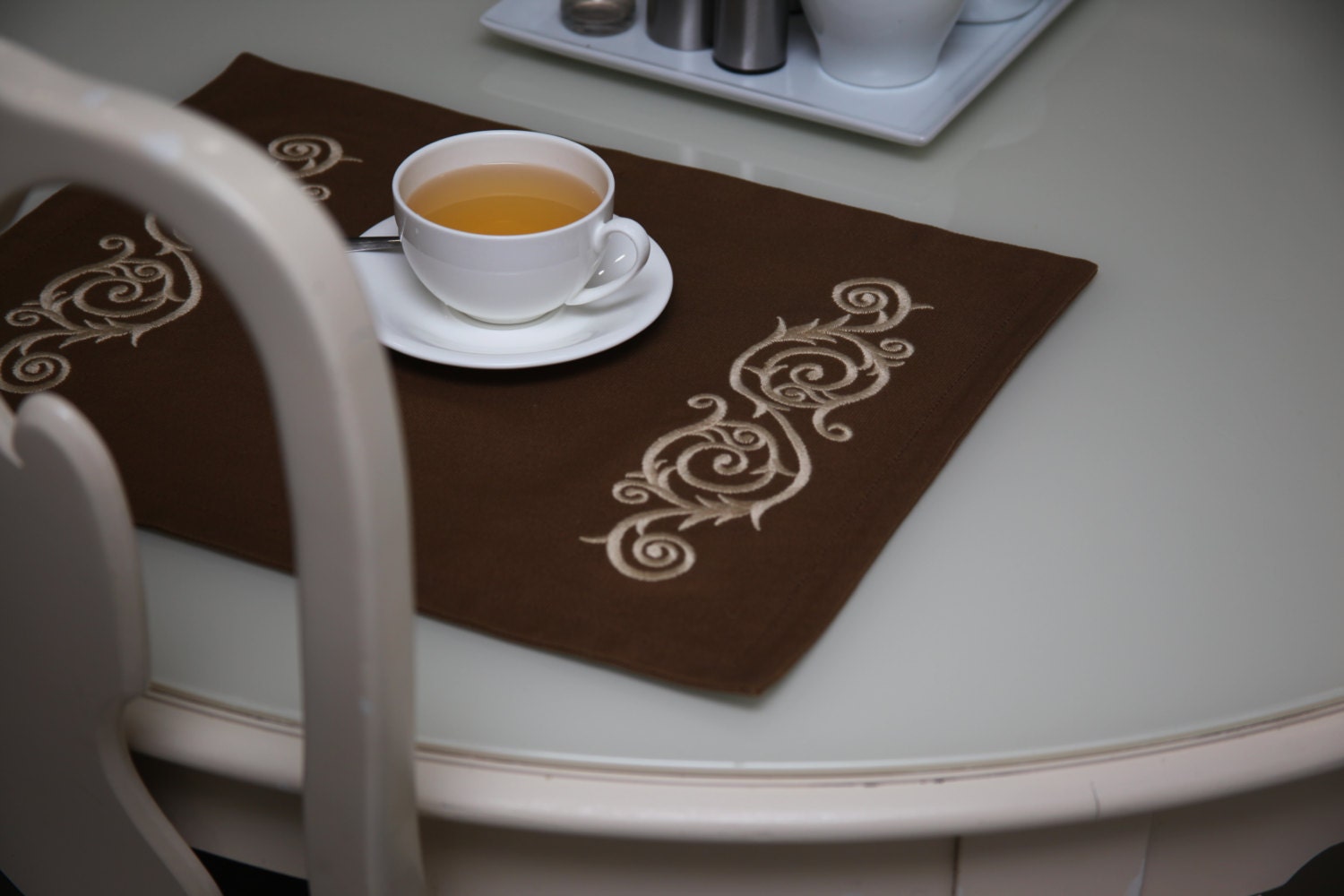 Embroidered Placemats Double fabric Placemats Placemats with