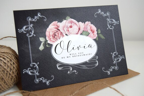 Personalised Bridesmaid Thank You Cards