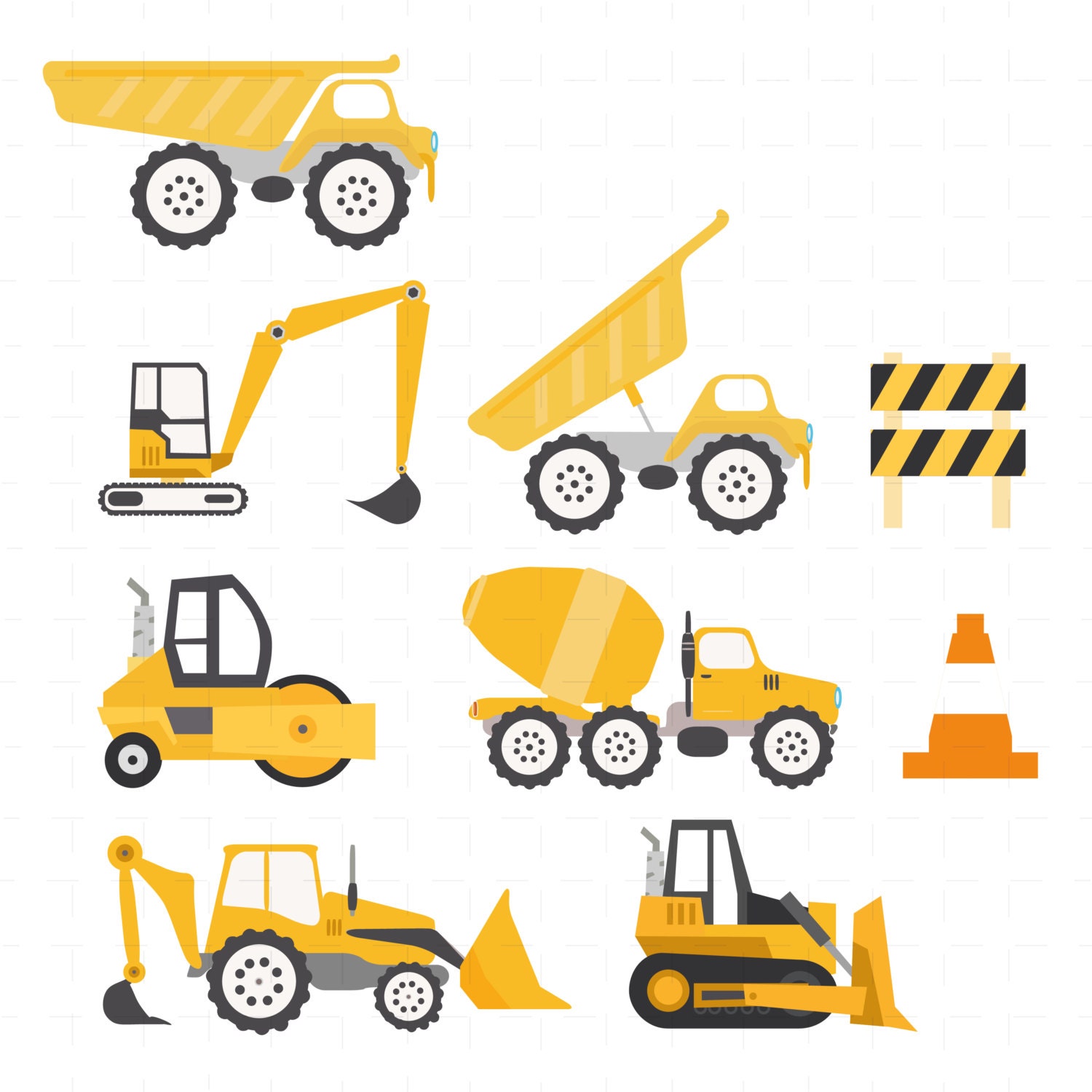 Construction crew clipart 300dpi transparent png files. For