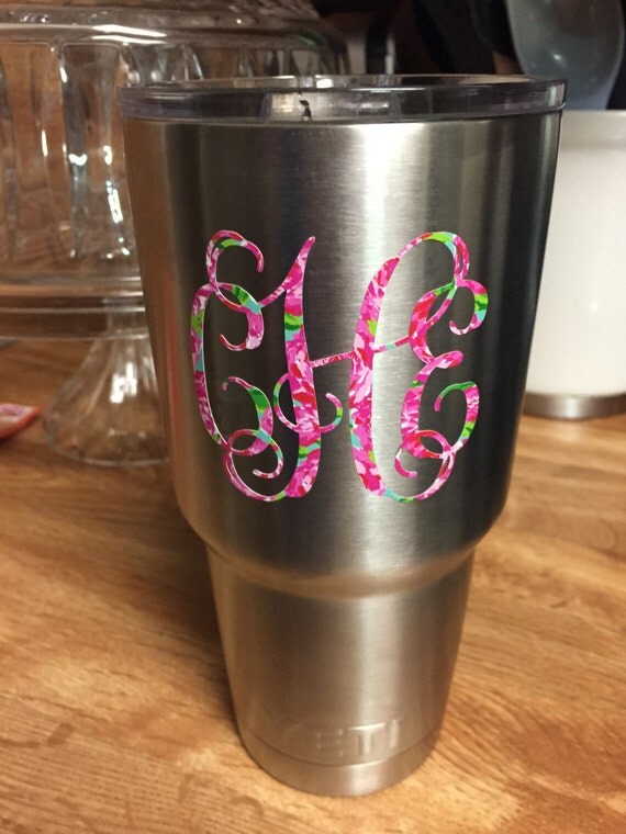 yeti cup with initials