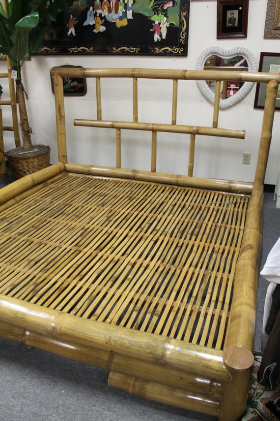 Bamboo King Size Bed by PacificIslandDesigns on Etsy