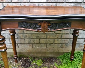 Antique Card Table - Antique French Napoleon III Card Table, Console Table, Console Table that Converts to a Card Table