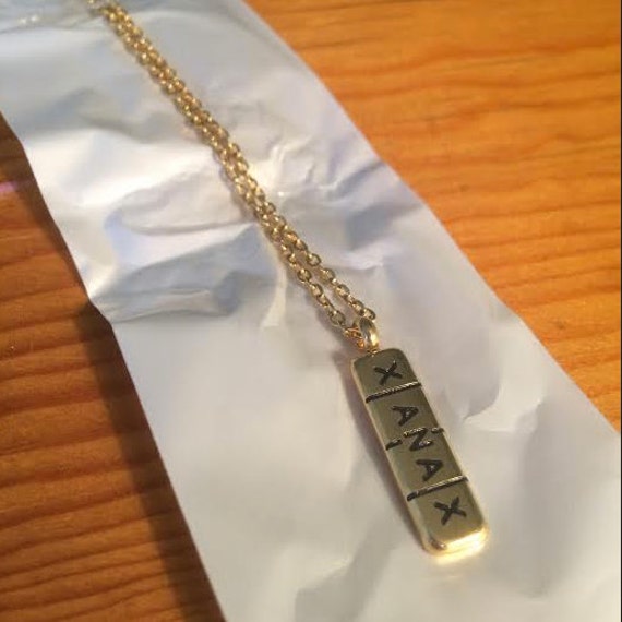 xanax bar chain necklace rx by andysunderground on Etsy