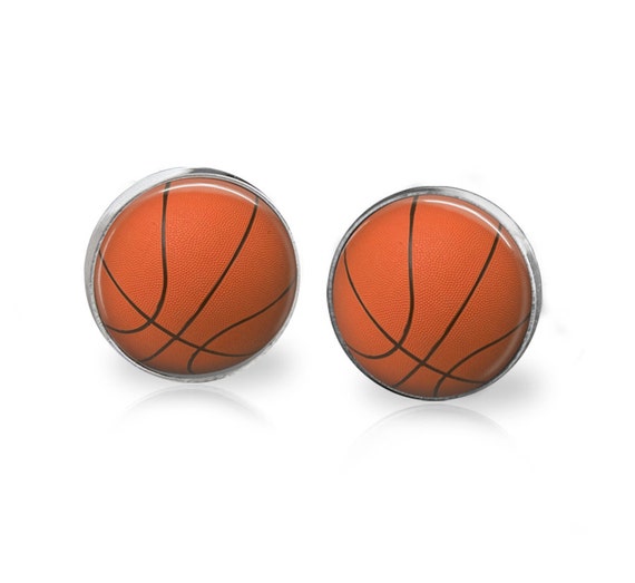 Basketball Stainless Steel Studs Earrings 12mm Sensitive Ears