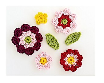 ebook: Flowers and Leaves Applique Crochet Pattern