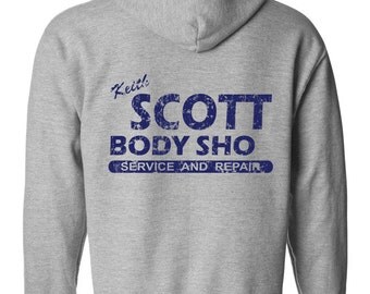 Keith Scott funny tv show one costume body shop tree vintage hill retro - Apparel Clothing - Hoodie - Hooded Sweatshirt - 073