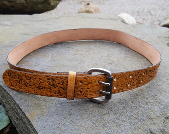 leather belt, handmade, original fakture and colour