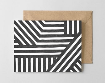 Bold Stripes Letterpress Greeting Card