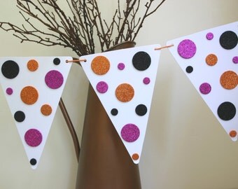 Halloween Bunting, Halloween Decoration, Halloween Party Decorations, Halloween Banner, October Wedding, Birthday Bunting