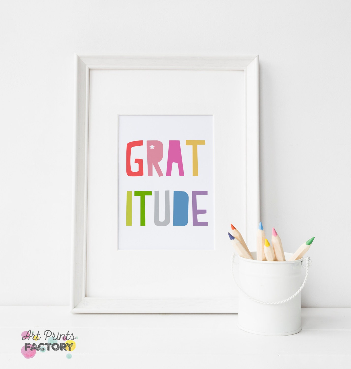 NURSERY Be Grateful Printable Gratitude Sign Printable Wall