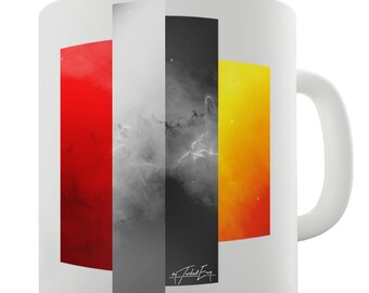 Decorative Colour Blocks Ceramic Novelty Gift Mug