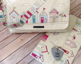 Large Diaper bag, oilcloth diaper bag, nautical nappy bag, baby changing bag girl, baby girls diaper bags, nautical diaper bag girl