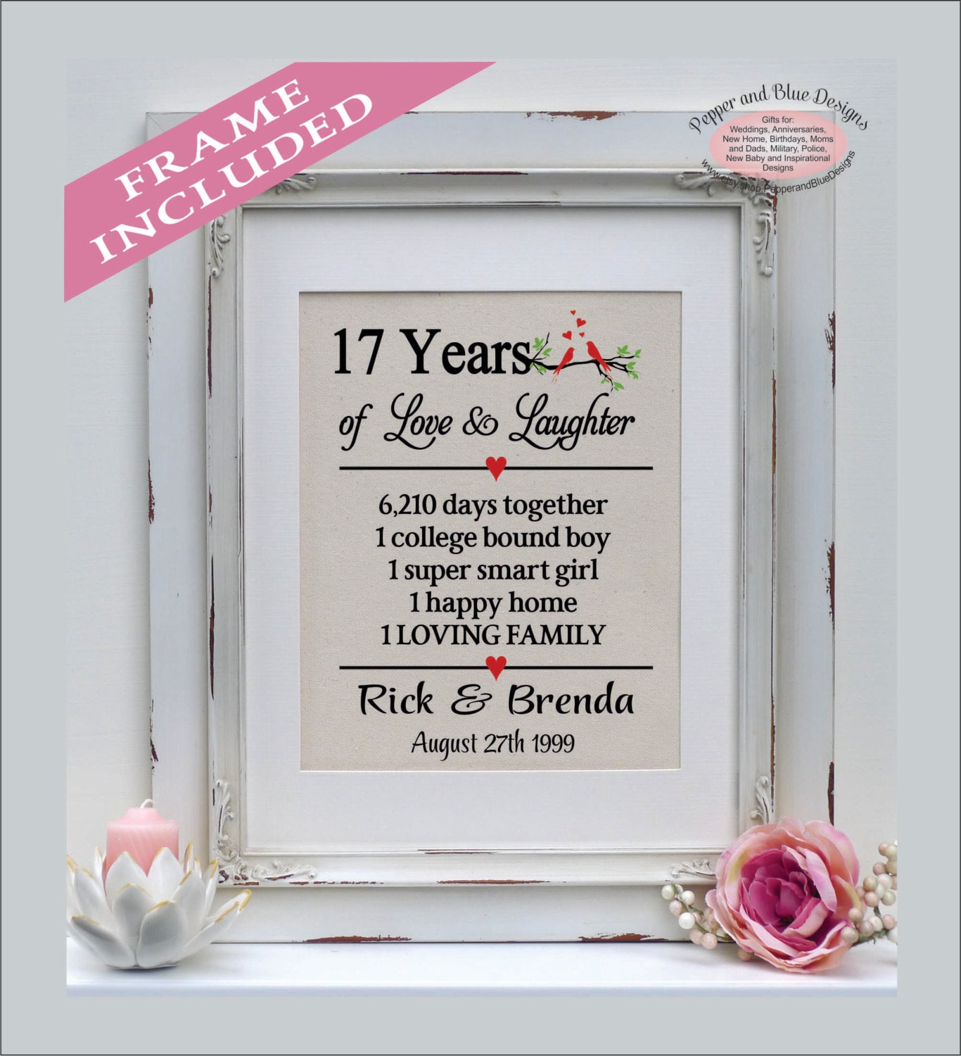 17 Yr Anniversary Gifts
 17th wedding anniversary ts 17 years married 17 years
