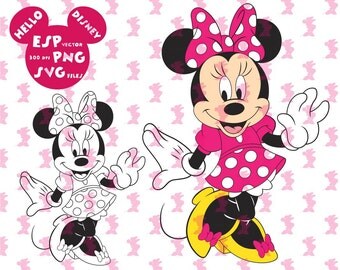 Disney Svg Minnie Mouse Clipart Disney - Cut files - Mouse Die Cuts - Svg Dxf Eps Pdf Png - Disney files for Silhouette - Cricut