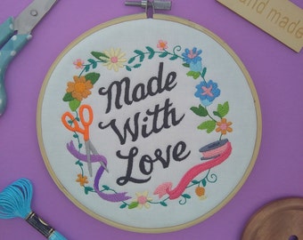 Free Love Embroidery Hoop PNG SVG