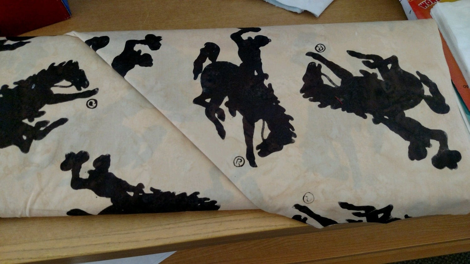 Wyoming Cowboys Fabric by bearriverquilting on Etsy