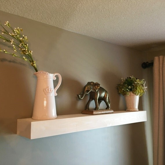 White Chalk Paint Farmhouse Pine Shelves